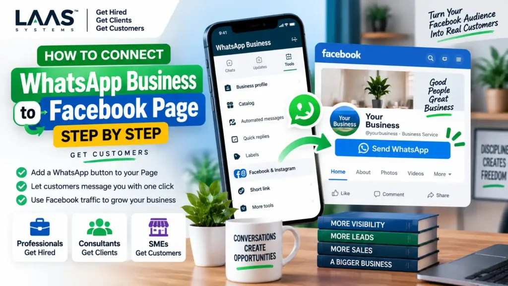 How to Connect WhatsApp Business to Facebook Page Step by Step â–ª GET CUSTOMERS How to connect WhatsApp Business to Facebook Page step by step for getting customers